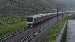 【4K60P】中央東線　E233系　高尾～相模湖　災害対応列車　20191022