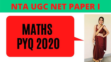 2020 Maths PYQs Solutions || NTA NET 2021 || Rachna Sakh || Part -1