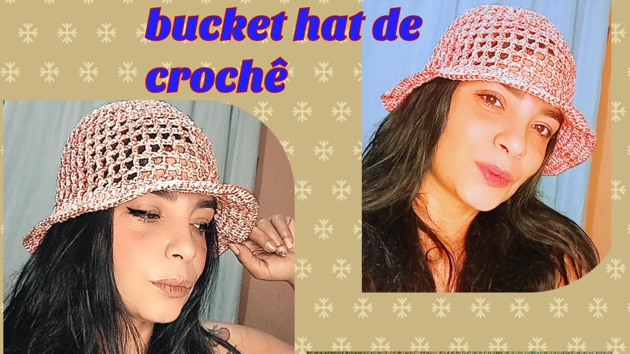 bucket hat (chapéu de balde ) em crochê passo a passo com  adaptações de fios e tamanhos