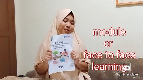 Modular learning approach or Face to face way of learning