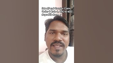 SET OFF AND COUNTER CLAIM || #cpc #llb #llbexams #cpct #order8 #rule  Civil Procedure || cross suit