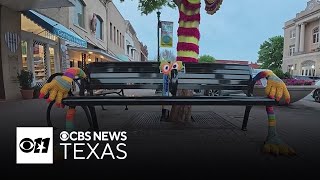 Colorful "yarn bombers" turn downtown McKinney into a kids’ scavenger hunt