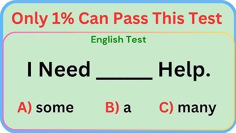 English Grammar Test ✨ Only 1% Can Pass This Test