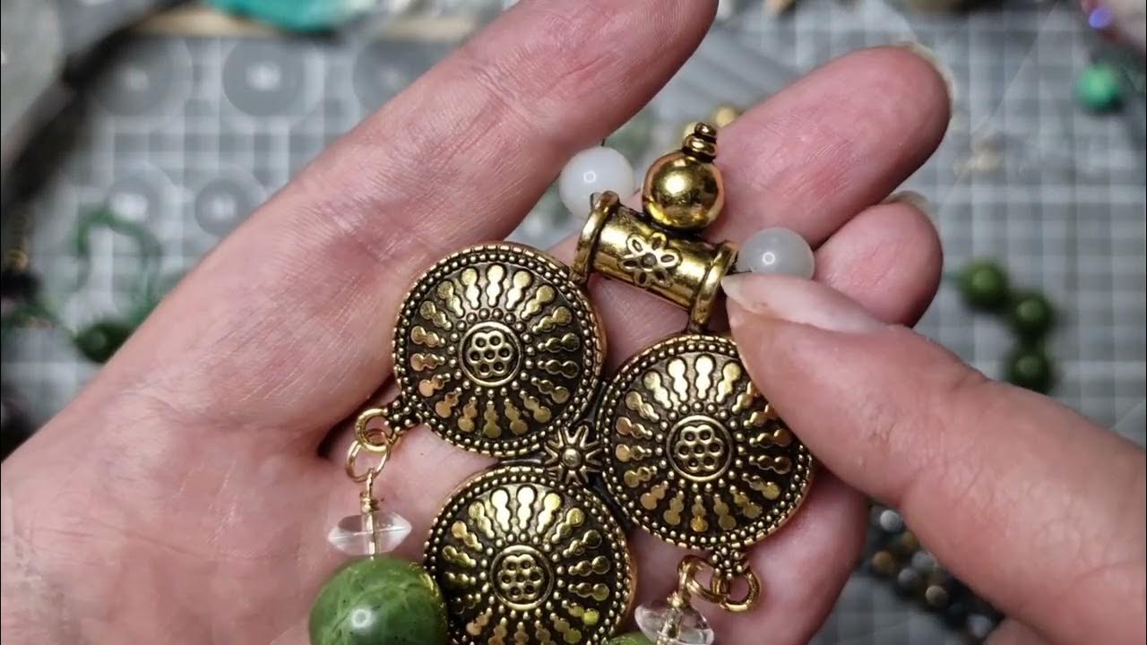 Создаем колье с нефритом и ониксом :) - YouTube