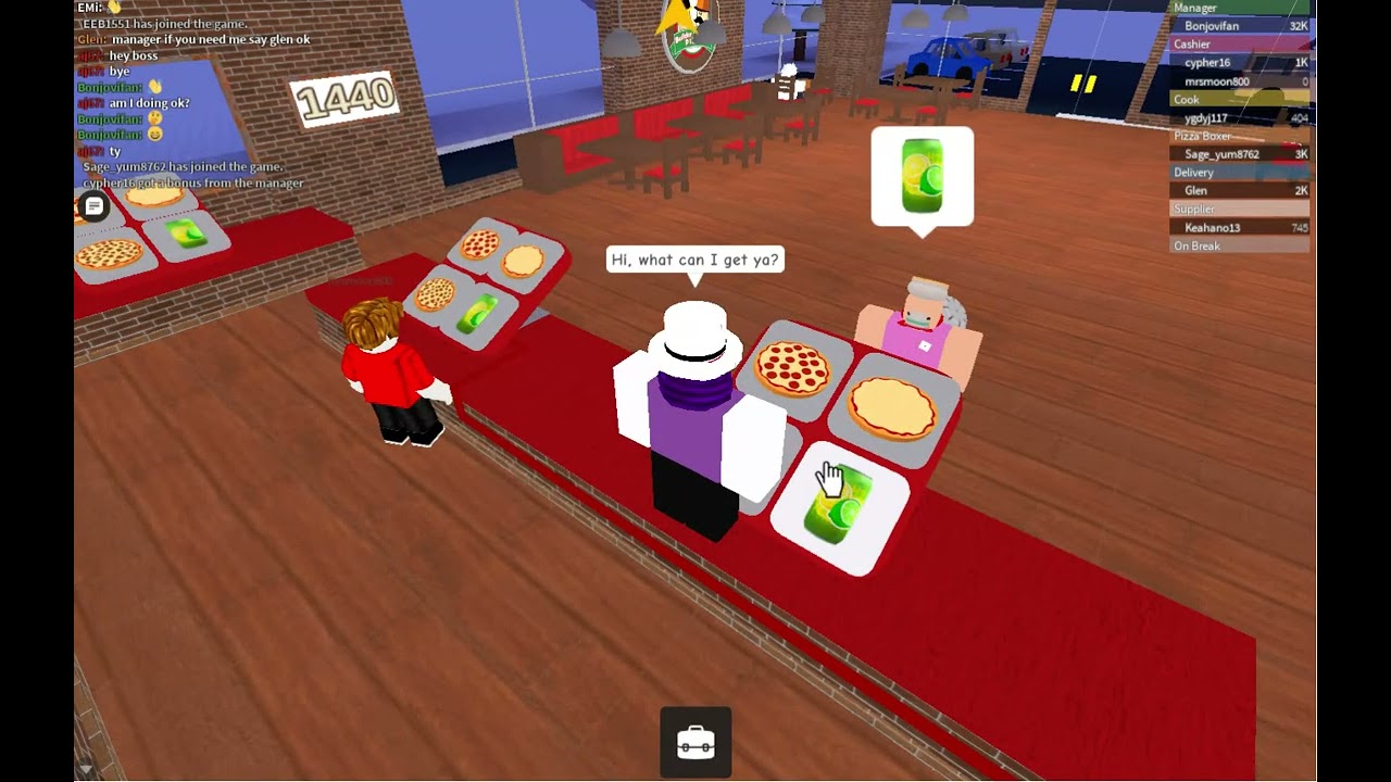 work at a pizza place different vid