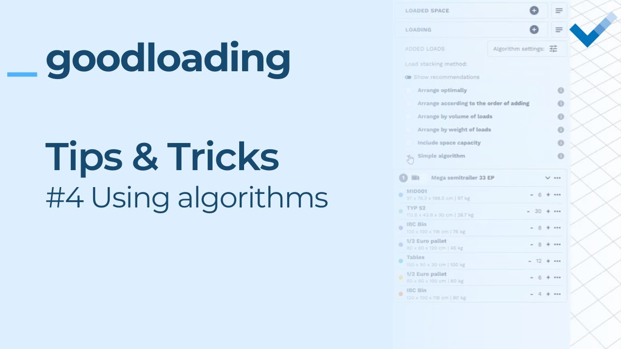 Goodloading - Tips & Tricks #4 Using algorithms - YouTube