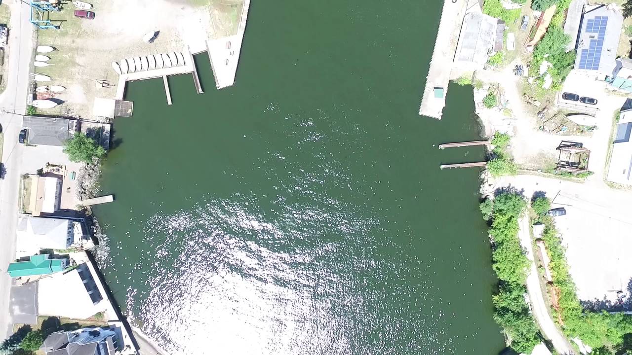 Olcott Beach Inner Harbor Sailboat Drone Video Footage YouTube