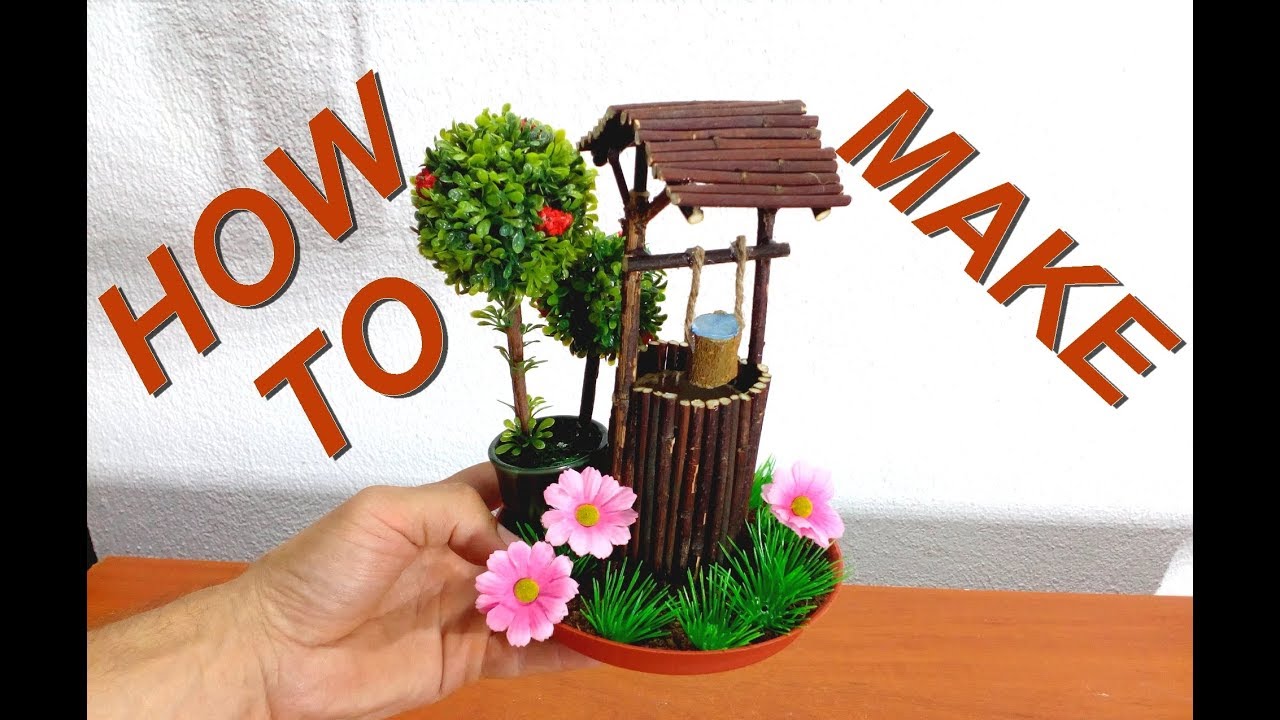 How To Make Mini Wood Well For Fairy Gardens You Mini Wood Well For Fairy Gardens, Fairy Garden Wishing Well Ideas