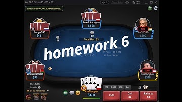 PLO. Pot Limit Omaha. Homework 6.