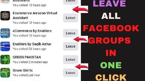 How To Leave All Facebook Groups In Just One Click 2022 || Howvti Exit All Facebook Groups ||