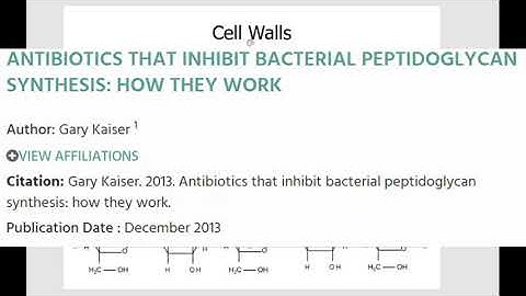 Bio 111 Chap 4. Cell Structure Part 1. Cell wall, cell membrane and cytoplasm