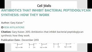 Bio 111 Chap 4. Cell Structure Part 1. Cell wall, cell membrane and cytoplasm