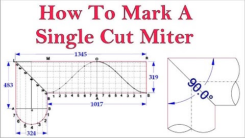 Pipe  Single cut miter bend layout piping tutorial