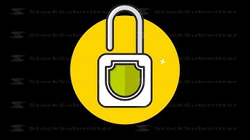Lock Closed-Open Premium flat icon animated with alpha channel