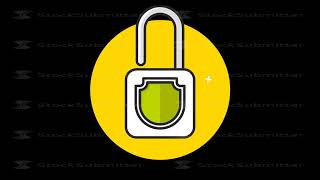 Lock Closed-Open Premium flat icon animated with alpha channel