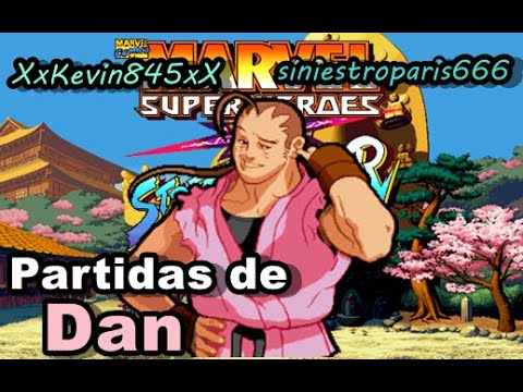 Partida Com Dan - Marvel Super Heroes vs Street Fighter.