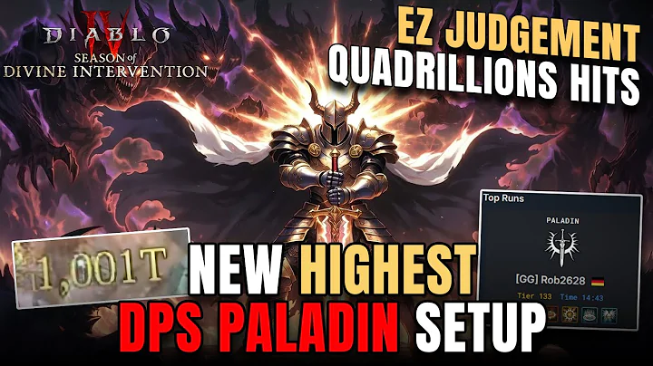 QUADRILLONS OF DAMAGE - NEW GIGA DPS PALADIN Build Guide Diablo 4
