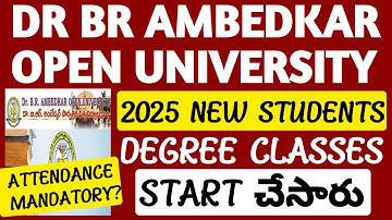 Open Degree classes in Ambedkar Open University@StudentUpdates247 