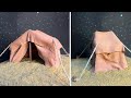 مجسم خيمة صحراوية من المناديل المبللة DIY Desert Tent Model Made From Wet Wipes 