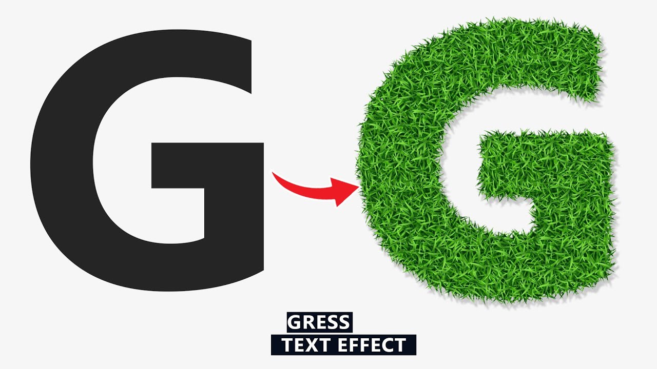 Create lawn gress Text effect in Adobe Photoshop