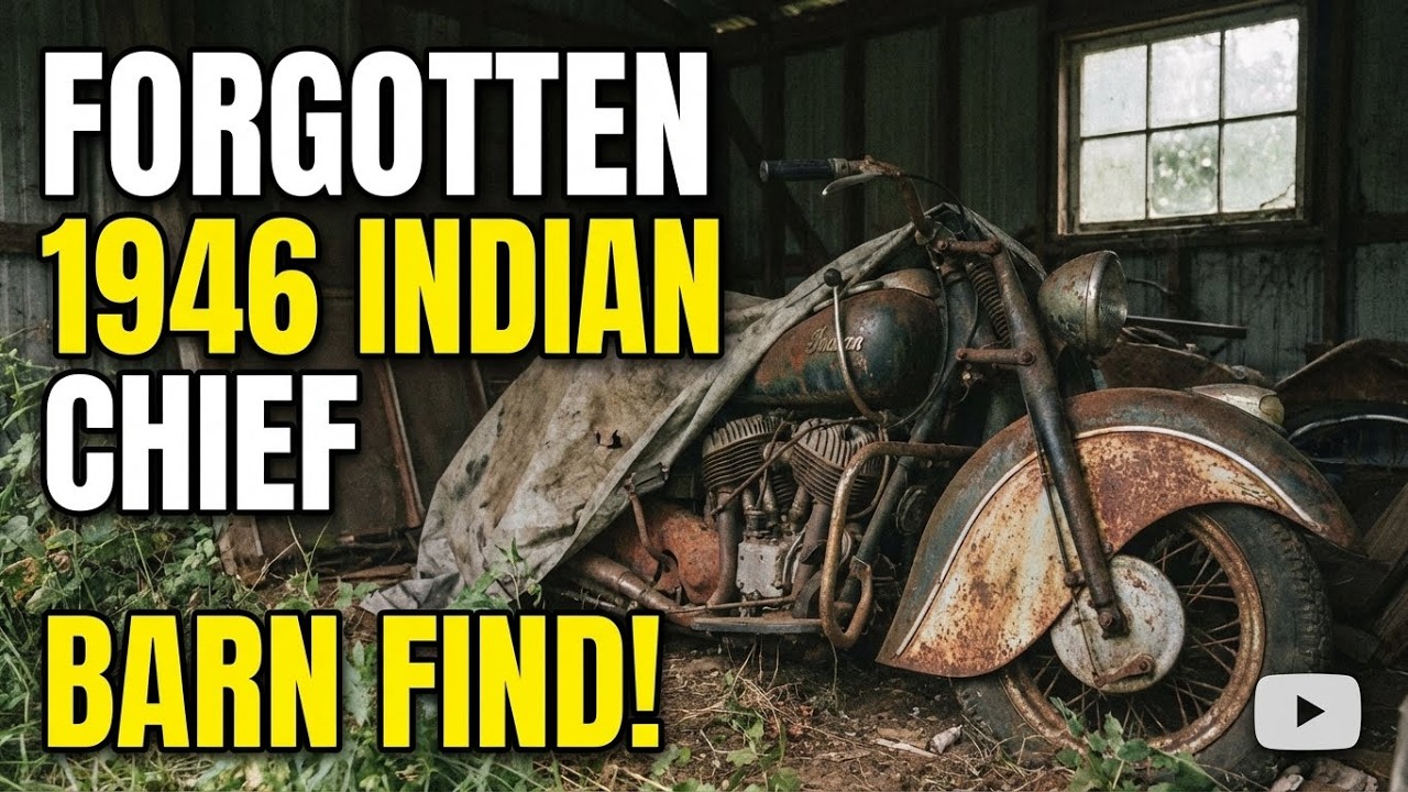 ABANDONED FOR DECADES — THIS 1946 INDIAN CHIEF RIDES AGAIN
