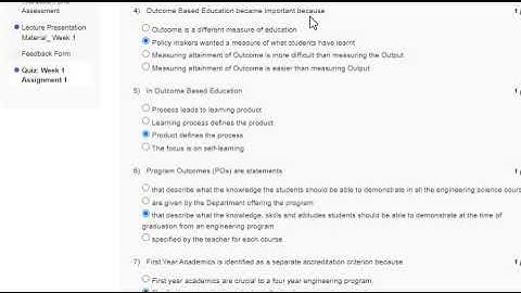 NBA Accreditation and Teaching and learning in Engineering  WEEK 1 ASSIGNMENT 1