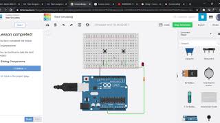 Led blinking using two push buttons