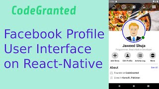 Facebook Profile Page Design | React Native | Speed Code