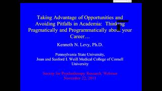 Kenneth Levy: Advice for early career scientists