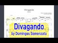 Divagando (Choros) - Domingos Semenzato - Solo Guitar　ドミンゴス・セメンザート作曲 ヂヴァガンド (ショーロス)　Sheet Music/TAB
