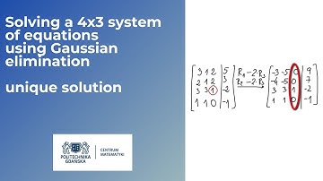 Linear algebra - Solving a 4x3 system of equations using Gaussian elimination - unique solution