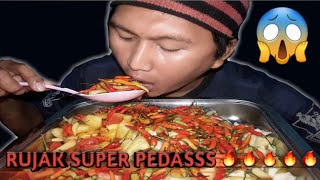 Mukbang Rujak Buah Pedasss Nikmat