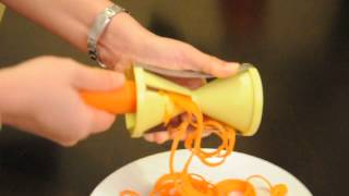 Brieftons Spiral Slicer Demo - How to Make Carrot Spirals With The Brieftons Spiralizer