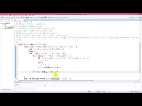 Print out a grid to console by Java