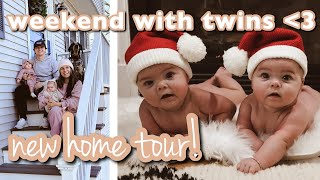 holiday season weekend in my life! NEW HOME TOUR!! | MOM OF TWINS VLOG