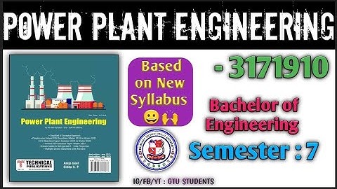 3171910 - Power Plant Engineering Book PDF | BE - Semester : 7