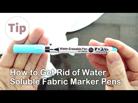 How to Get Rid of Water Soluble Fabric Marker Pens