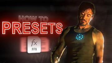 How to Make - Import - Use PRESETS in After Effects