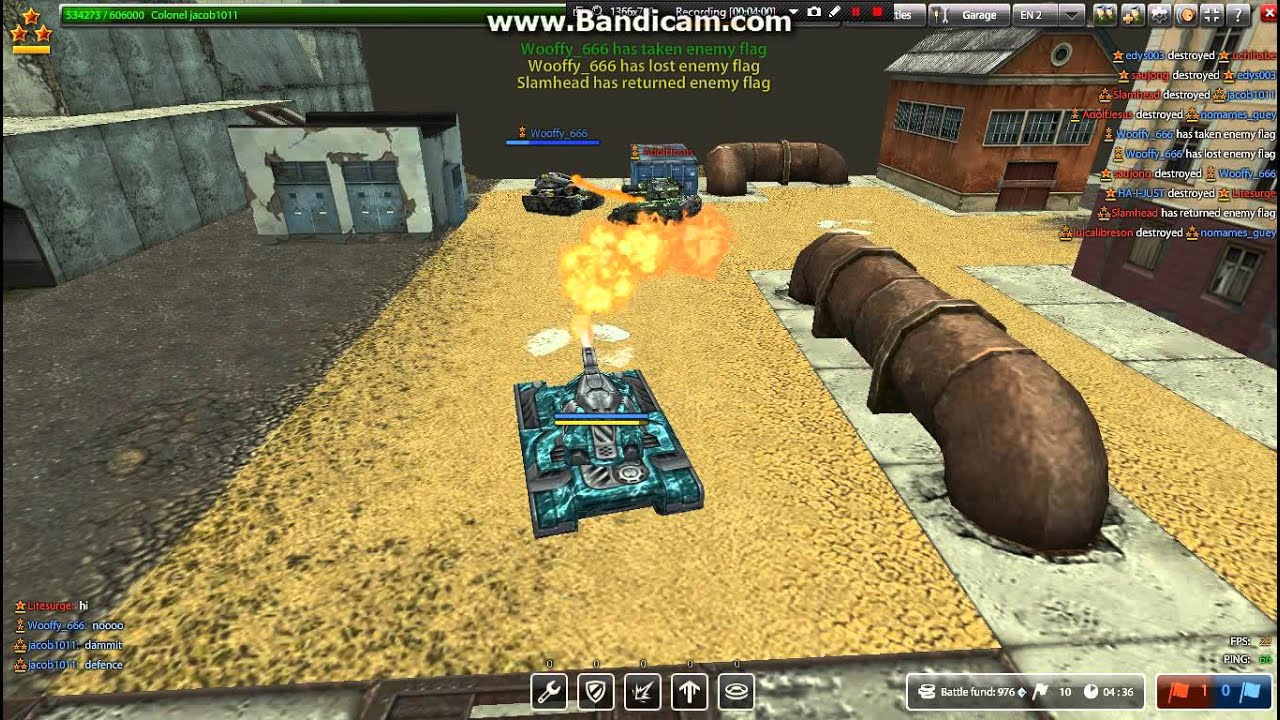 tanki online lets play #3- diffrent map!(m2 viking and m2 fire)