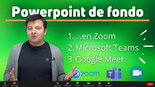 🔝Presentaciones con diapositivas de fondo en ZOOM, MEET, TEAMS 💻😱🤩 Powerpoint como fondo virtual