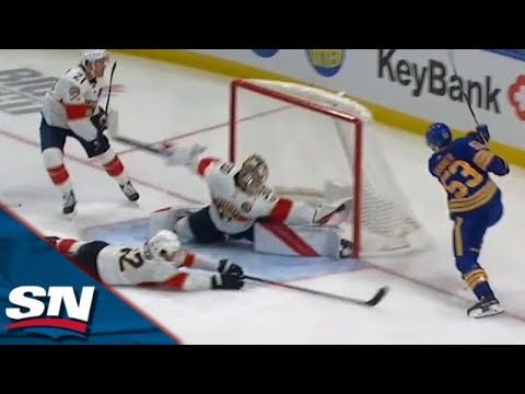 Spencer Knight Stretches Out To Rob Jeff Skinner With Spectacular Glove Save