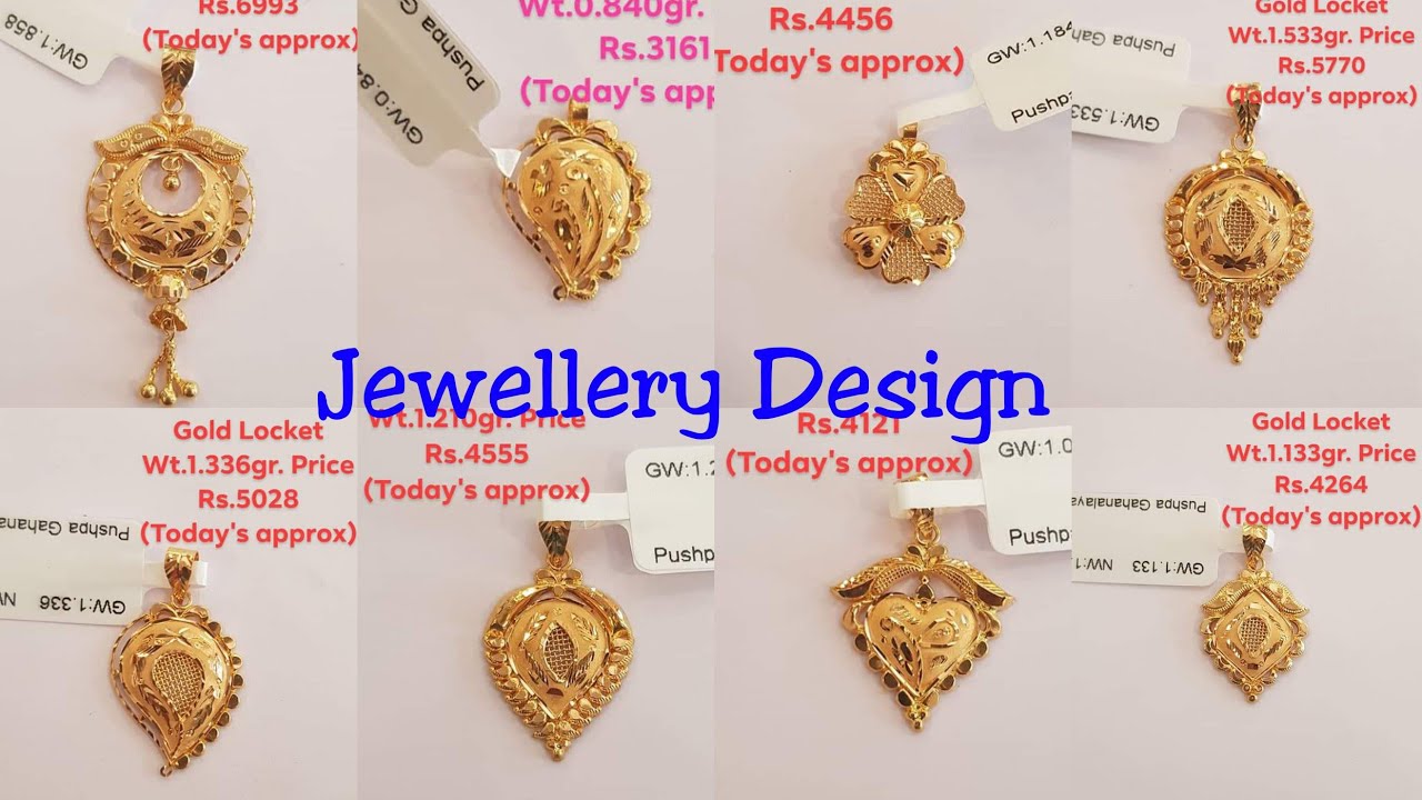 Bengali Gold Locket Designs With Weight And Price | Latest Light ...