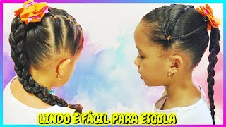 Penteado Fácil Para Criança Penteado Para Cabelo Infantil Com Liguinhas - Rabo De Cavalo