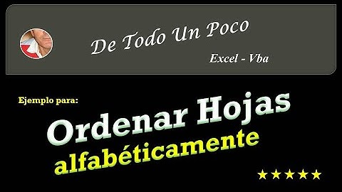 Ordenar hojas alfabéticamente.