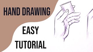 How to draw a hand holding something |Hand drawing basics easy step by step tutorial with pencil