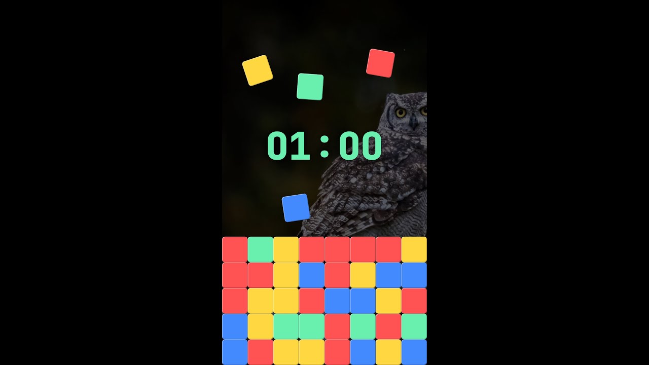 1 Minute Timer ⏳ ASMR Falling Bricks Countdown #188 - YouTube