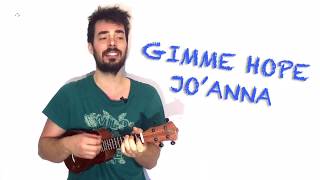 Video thumbnail of "GIMME HOPE JO'ANNA - Eddy Grant - Ukulele Tutorial extended"