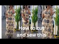 How to cut and sew this trendy Ankara button down dress with collar/ side slit 