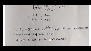 Example of Non separable Hilbert Space-S3 Functional Analysis
