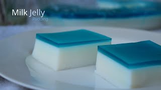 Milk Jelly | Milk Pudding Recipe | How to make milk jelly pudding at home | Eggless & No-Baking